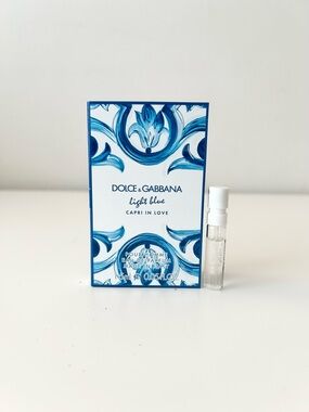 🌸DOLCE&GABBANA Light Blue Capri in Love Pour Homme EDP Vial Spray Sample 1.5mL